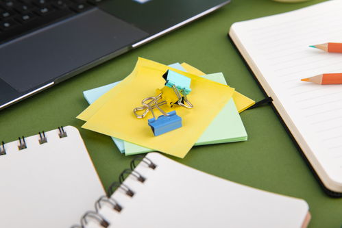 文件夾便利貼辦公用品商務(wù)攝影圖 攝影